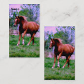 Carte De Visite Rêves du printemps, Sorrel Trotting (Devant / Derrière)