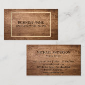 Carte De Visite Revêtement de bois moderne professionnel (Devant / Derrière)