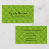Carte De Visite Revêtement de diamant doré vert citron (Devant / Derrière)
