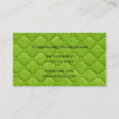 Carte De Visite Revêtement de diamant doré vert citron (Dos)