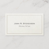 Carte De Visite Revêtement Doux De Procureur Classique (Devant)