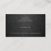 Carte De Visite Revêtement en cuir noir (Dos)