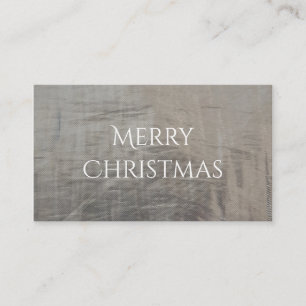 Carte De Visite Revêtement en tissu gris argenté