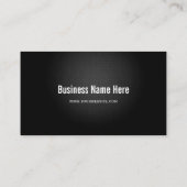 Carte De Visite Revêtement moderne en métal noir - Code QR (Dos)