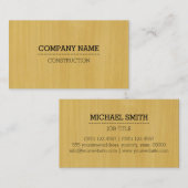 Carte De Visite Revêtement professionnel en bois no 3 (Devant / Derrière)