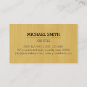 Carte De Visite Revêtement professionnel en bois no 3 (Dos)