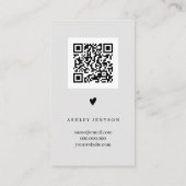 Carte De Visite Review Simple light grey order merci (Dos)