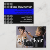 Carte de visite révisé par chaise bleue (Devant / Derrière)