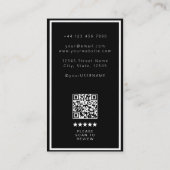 Carte De Visite Revue de code QR de logo moderne Coiffeur cheveux (Dos)