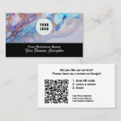 Carte De Visite Revue Google avec lien de code QR (Devant / Derrière)