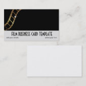 Carte De Visite Rhinestone Design Metallic Gold Film Strip (Devant / Derrière)