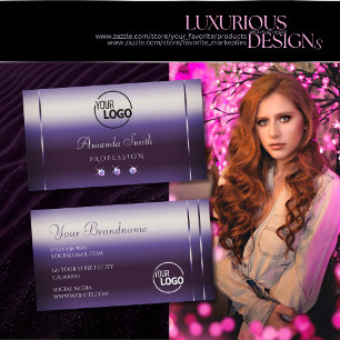 Carte De Visite Rhinestones chatoyants violets très élégants ajout