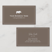 Carte De Visite Rhino Simple Frame Plain Classy (Devant / Derrière)