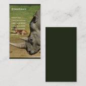 Carte De Visite Rhinocéros (Devant / Derrière)