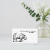 Carte De Visite rhinocéros de dürer (Debout devant)