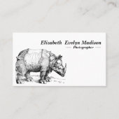 Carte De Visite rhinocéros de dürer (Devant)