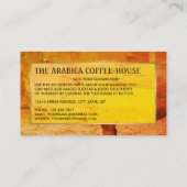 Carte De Visite Rhinoceros, Rhino d'Afrique, Café (Dos)