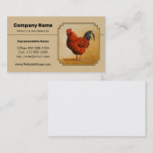 Carte De Visite Rhode Island Red Rooster (Devant / Derrière)