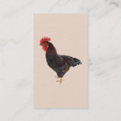 Carte De Visite Rhode Island Red Rooster (Dos)