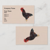 Carte De Visite Rhode Island Red Rooster (Devant / Derrière)