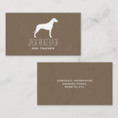 Carte De Visite Rhodesian Ridgeback Chien race Silhouette (Devant / Derrière)