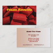 Carte de visite Rhubarb (Devant / Derrière)