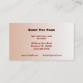 Carte de visite Rhubarb (Dos)