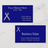 Carte De Visite Ribbon gris/gris standard par Kenneth Yoncich (Devant / Derrière)