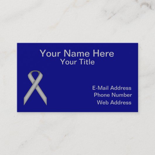 Carte De Visite Ribbon gris/gris standard par Kenneth Yoncich (Devant)