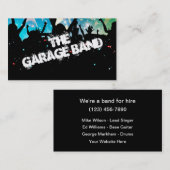Carte De Visite Rick Et Roll Garage Band (Devant / Derrière)