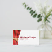 Carte De Visite Rideau de théâtre ouvrant la main (Debout devant)