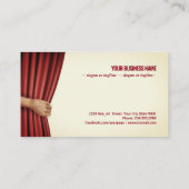Carte De Visite Rideau de théâtre ouvrant la main (Dos)