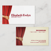 Carte De Visite Rideau de théâtre ouvrant la main (Devant / Derrière)