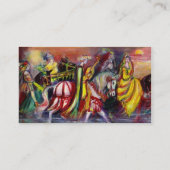 Carte De Visite RIDEAUX DE CHEVAL, MUSIQUE DANS LA NUIT Bleu Étinc (Dos)