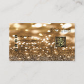 Carte De Visite Rideaux perlés élégants et classe Code QR pailleta (Devant)