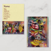 Carte De Visite RIDERS CHEVAUX, MUSIQUE DANS L'Imaginaire DE NUIT (Devant / Derrière)