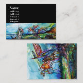 Carte De Visite RIDERS DANS LA TEMPÊTE, bleu vif, noir (Devant / Derrière)