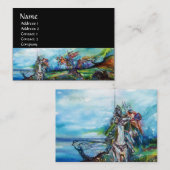 Carte De Visite RIDERS DANS LA TEMPÊTE noir blanc bleu violet brun (Devant / Derrière)