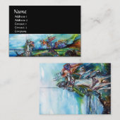 Carte De Visite RIDERS DANS LA TEMPÊTE noir bleu violet rouge brun (Devant / Derrière)