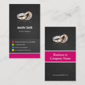 Carte De Visite Ring Design Joaillier Bijoux Bijoux (Devant / Derrière)