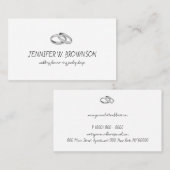 Carte De Visite Ring Jewelry organisation de la fête d'argent (Devant / Derrière)