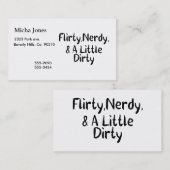 Carte De Visite Ringard Flirty et peu un sale (Devant / Derrière)