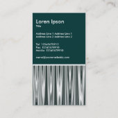 Carte De Visite Ripples en Satin Argent - Jade Vert Foncé (Dos)