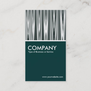 Carte De Visite Ripples en Satin Argent - Jade Vert Foncé