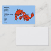 Carte De Visite Rire les crabes, (Devant / Derrière)