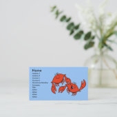 Carte De Visite Rire les crabes, (Debout devant)