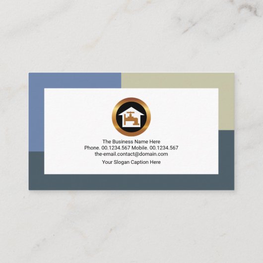 Carte De Visite Rising Blue Water Faucet Bordure Plumer (Dos)