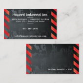 Carte De Visite Risques lourds rouges (Devant / Derrière)