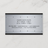 Carte De Visite Rivets Arrière - plans métalliques | Black Mesh Ch (Dos)