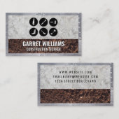 Carte De Visite Rivets métalliques | Béton | (Devant / Derrière)